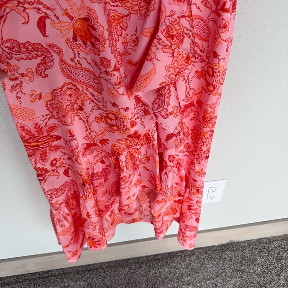 NWOT CINQ A SEPT Kay Floral-Print Midi-Dress English Rose Multi Boho Women’s 0 - Picture 9 of 14